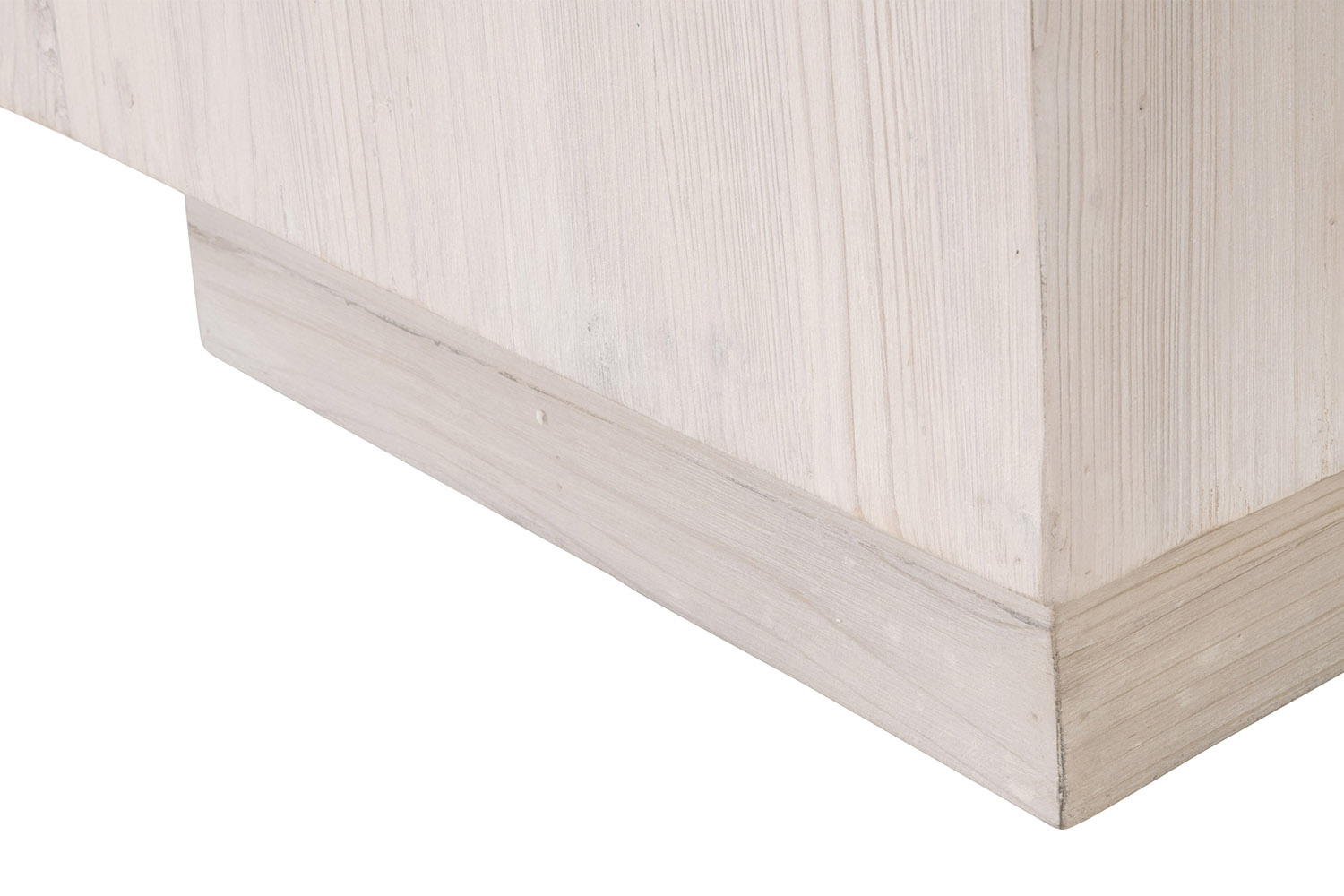 Essentials - Bella Antique Montauk End Table in White Wash Pine