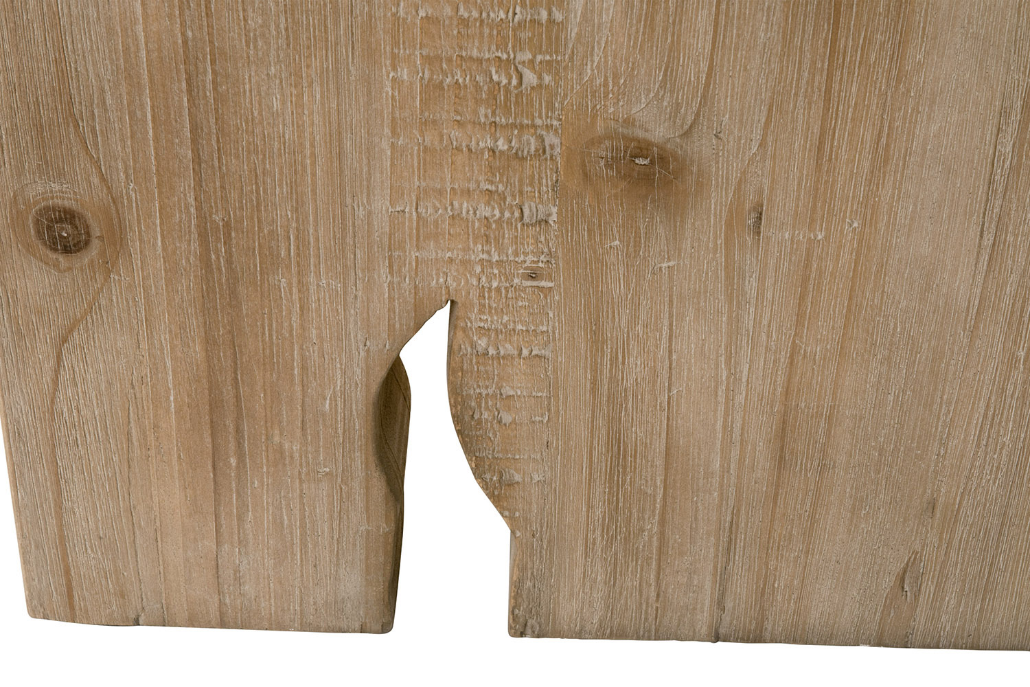 Essentials - Bella Antique Reed End Table in Smoke Gray Pine
