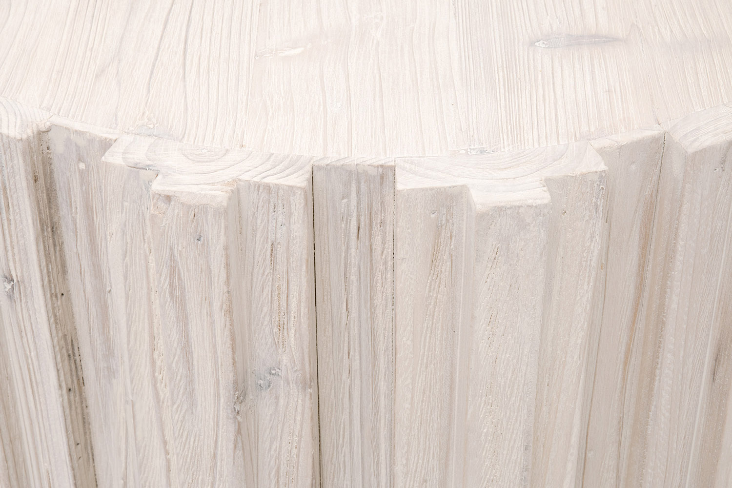Essentials Bella Antique Roma End Table - White Wash Pine