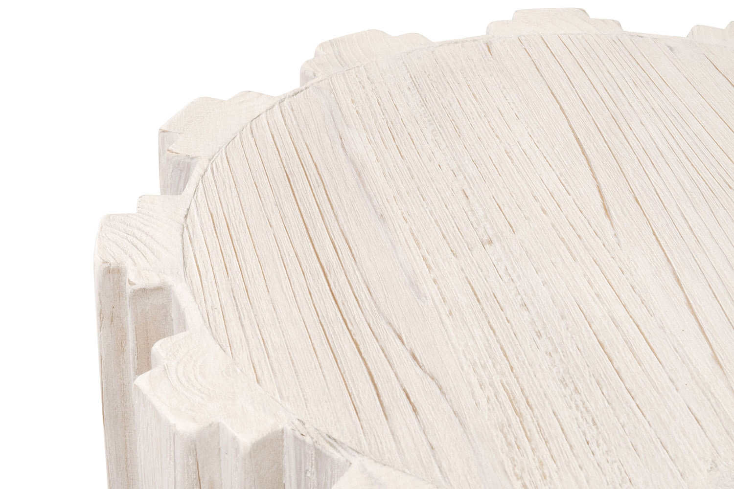 Essentials - Bella Antique Roma Accent Table in White Wash Pine