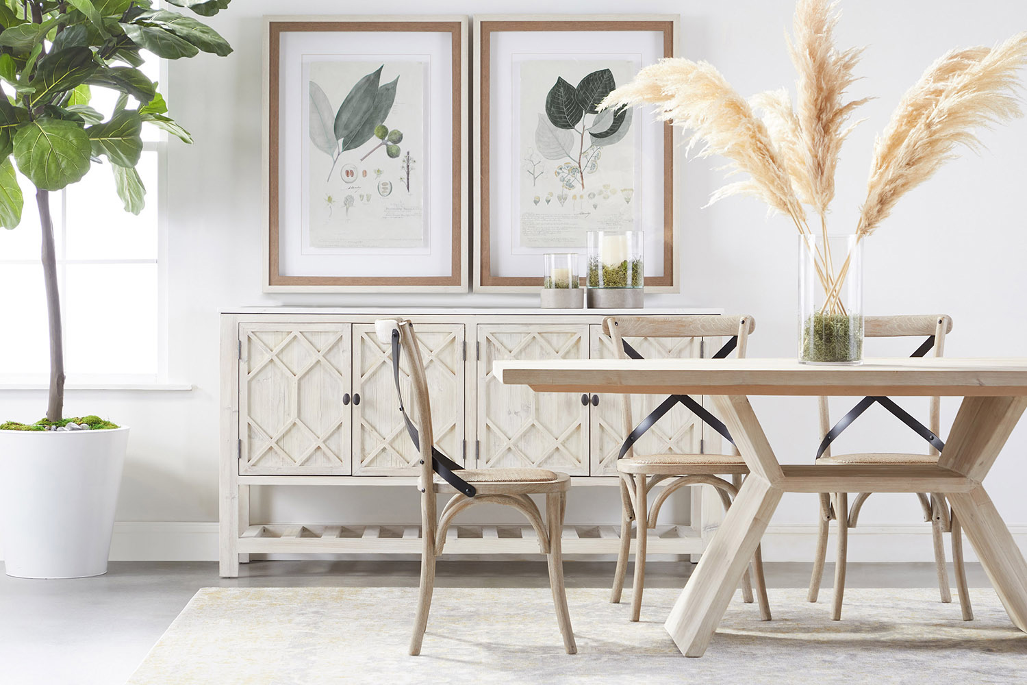Essentials - Grove Dining Chair, Set of 2 in Natural Gray