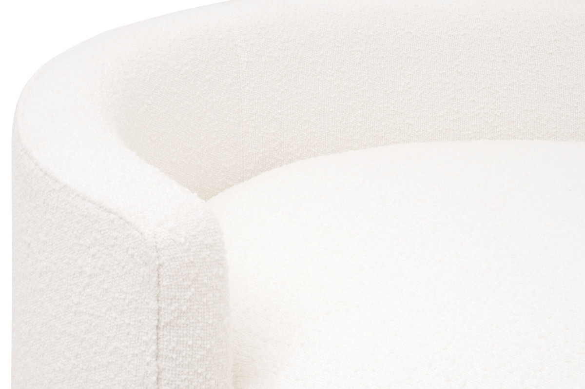 Essentials Lourne Petite Swivel Sofa Chair - Performance Boucle Snow