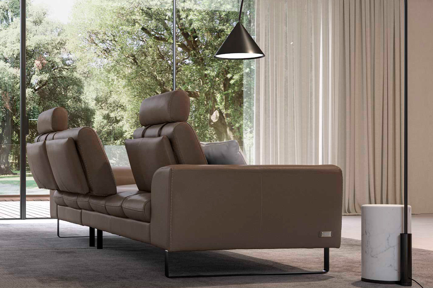 Estro IS 1035 Brest Sofa with Headrest - 87"