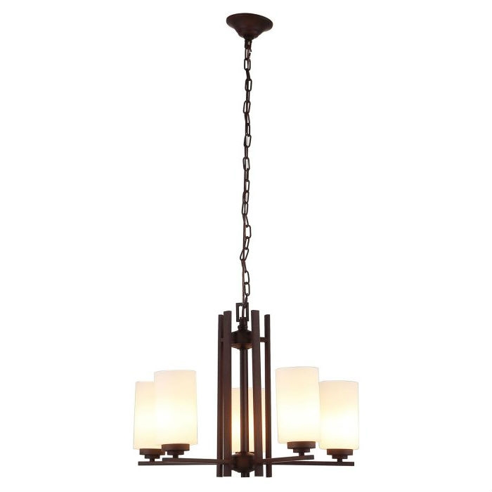 FaFurn - 5 Column Lights Chandelier in Bronze