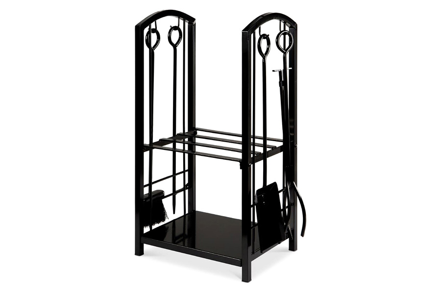 FaFurn - 5 Piece Vintage Firewood Log Rack Holder Tools Set