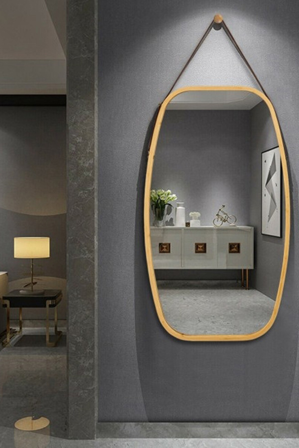 FaFurn - 30.5 Inch Bamboo Wall Mounted Bathroom Mirror