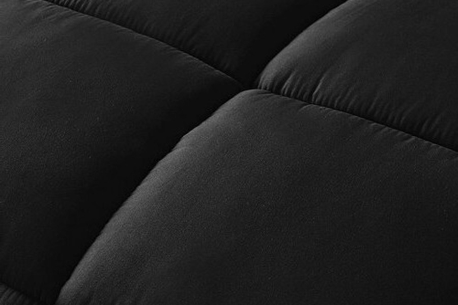 FaFurn Reversible Microfiber Down Alternative Comforter Set - Black, Twin Size