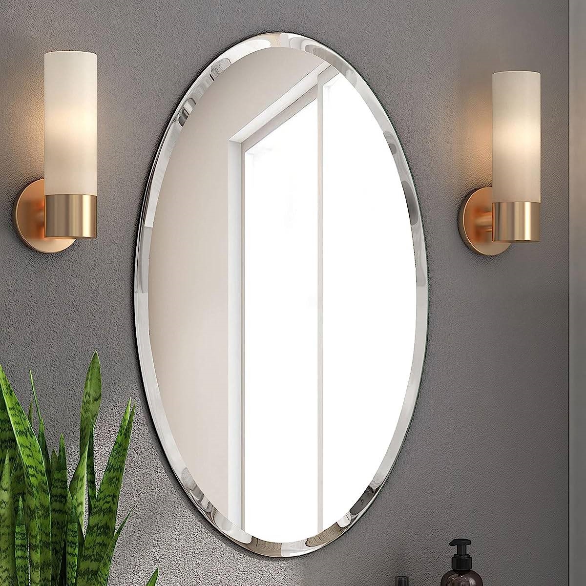 FaFurn - Frameless Oval Wall Mirror