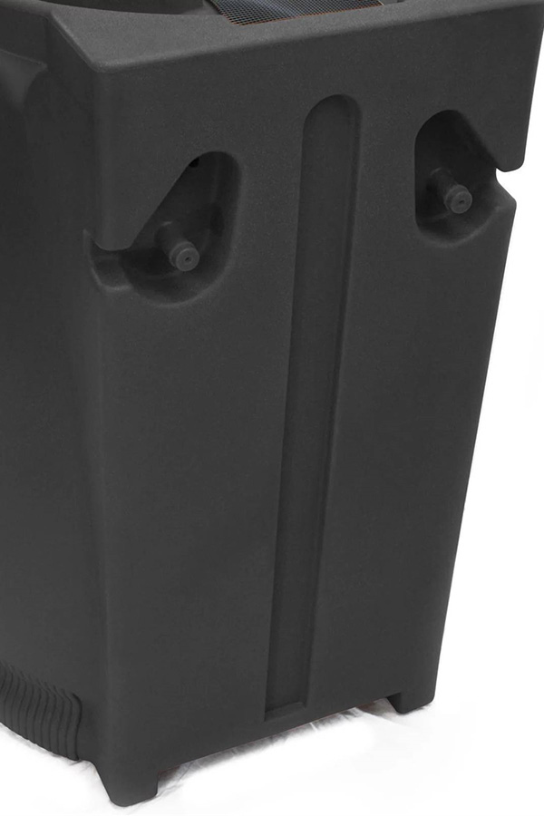 FaFurn 65 Gallon Plastic Urn Rain Barrel with Planter Top - Black