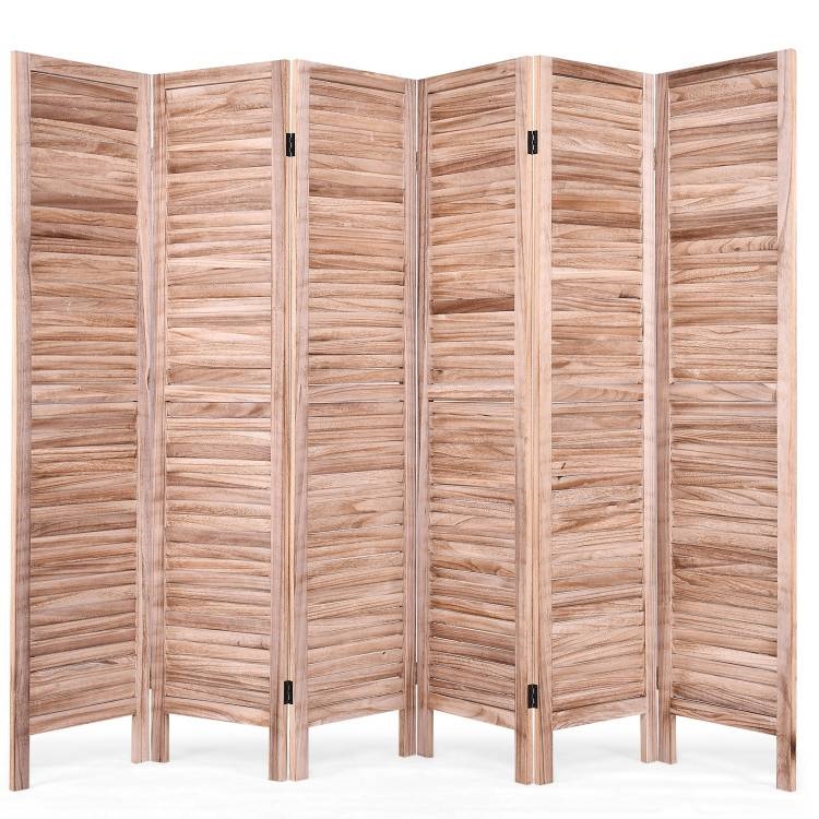 FaFurn - Classic 6-Panel Slatted Room Divider Screen