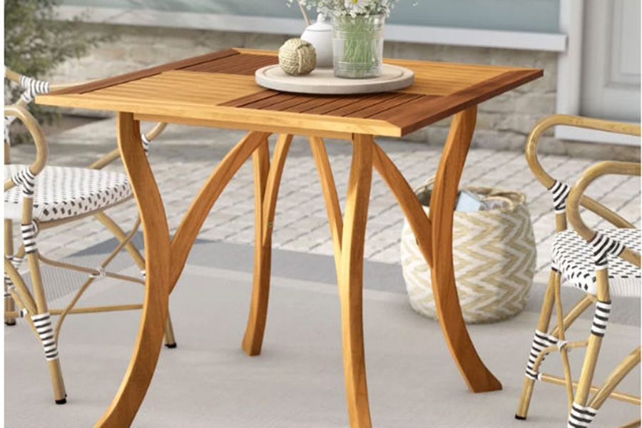FaFurn - Outdoor Solid Wood 31.5 Inch Square Patio Dining Table