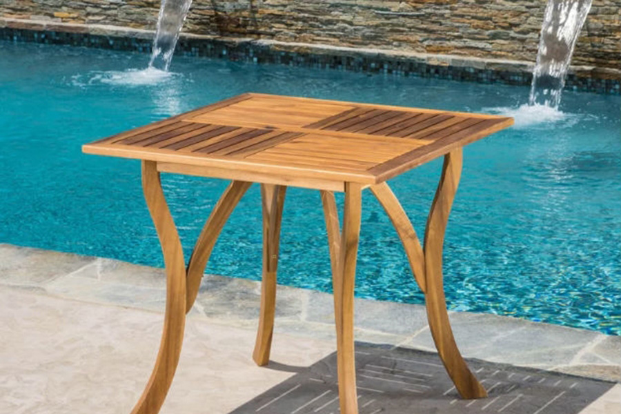 FaFurn - Outdoor Solid Wood 31.5 Inch Square Patio Dining Table