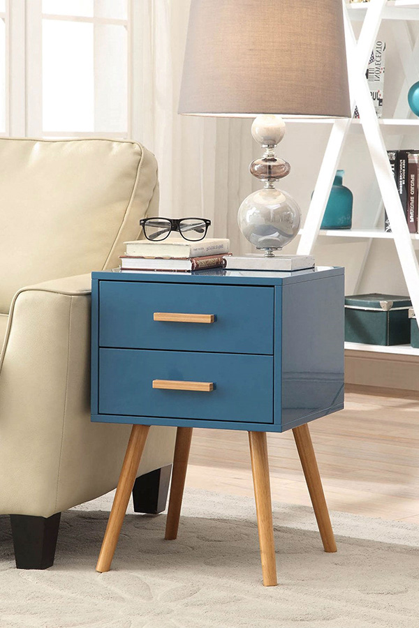 FaFurn - Modern 2-Drawer End Table/Nightstand