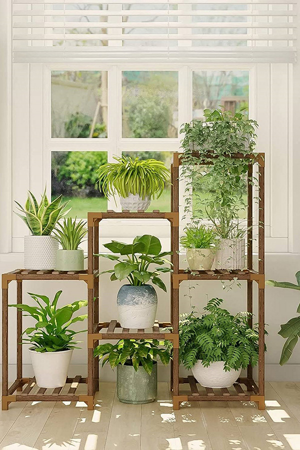 FaFurn - 3-Tier Indoor Outdoor Wooden Plant Stand
