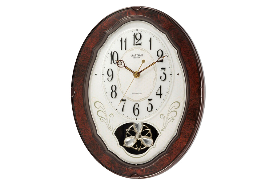 FaFurn - Wood Frame Pendulum Wall Clock Plays Melodies On The Hour