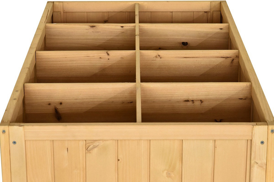 FaFurn - Farmhome 8 Grid Fir Wooden Raised Garden Planter Box