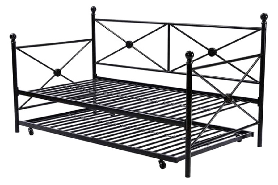 FaFurn - Metal Daybed with Twin Roll-Out Trundle Bed