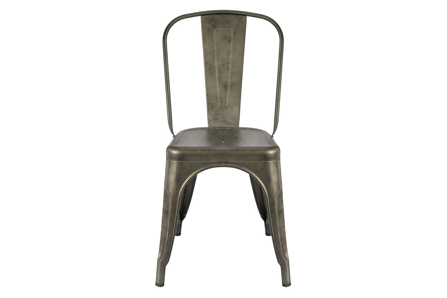 FaFurn - Stackable Modern Cafe Bistro Dining Side Chair in Gun Metal Finish (Set of 4)