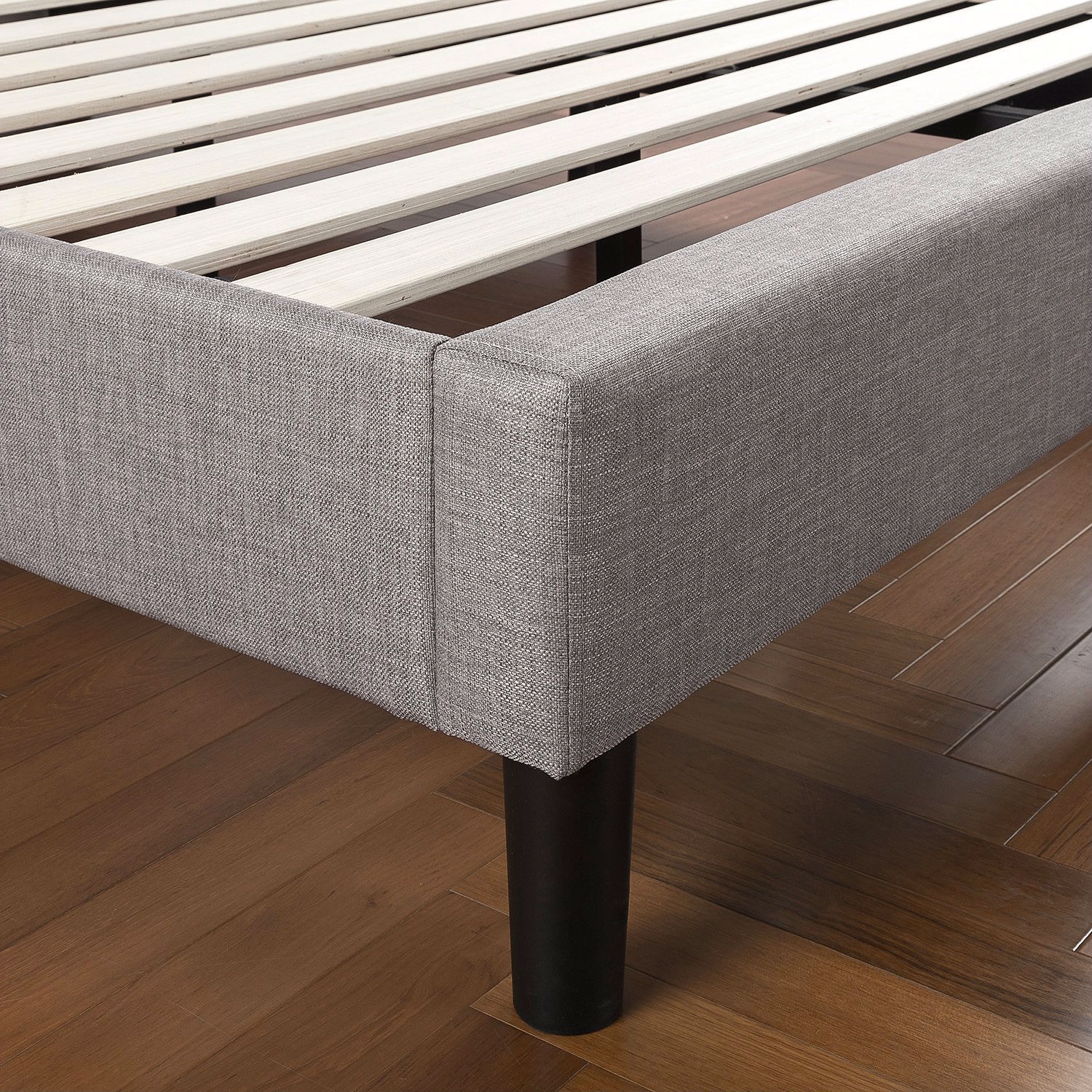 FaFurn - Full Size Platform Bed Frame with Button Tufted Headboard
