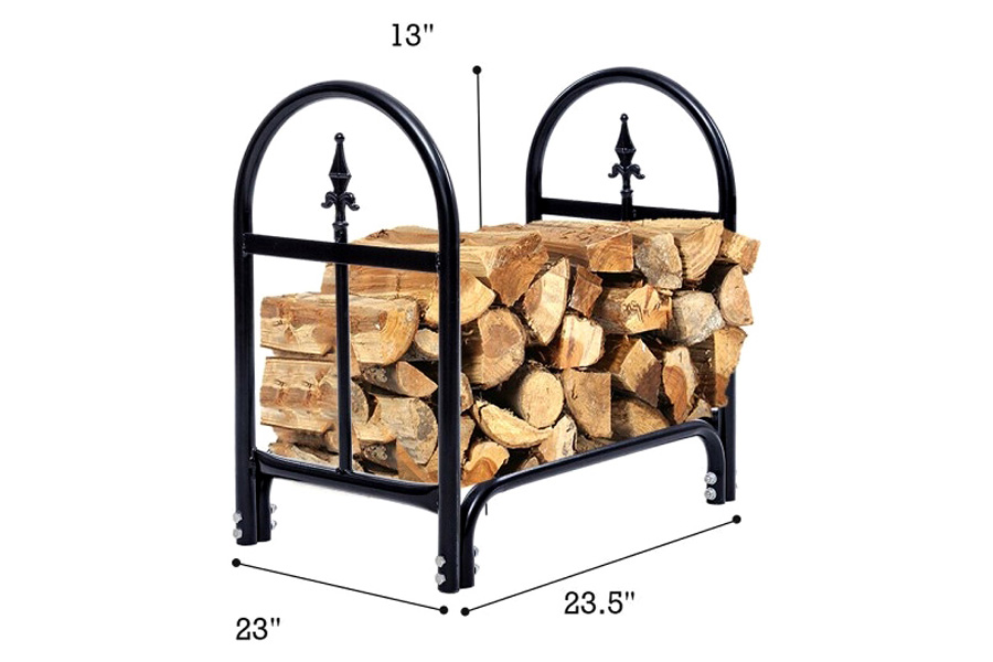FaFurn - 2 Ft. Small Indoor/Outdoor Heavy Duty Steel Firewood Storage Holder