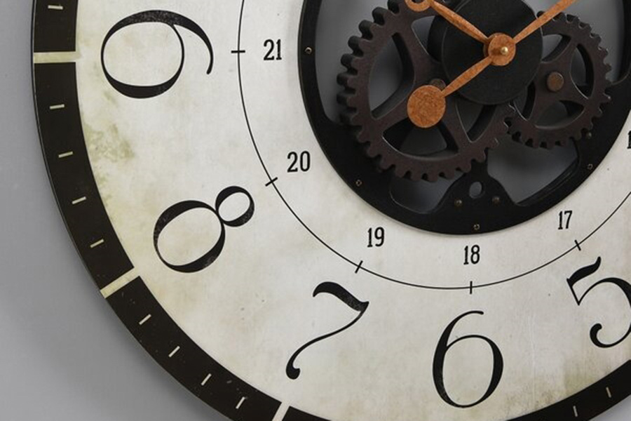 FaFurn - Rustic Bronze Industrial Farmhome Round Oversized Wall Clock