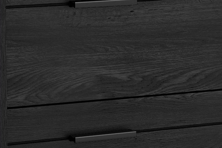 FaFurn Modern Bedroom Nightstand in Wood Finish - Gray/Black