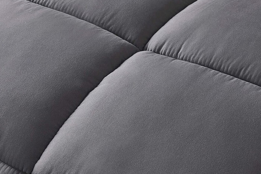 FaFurn Reversible Microfiber Down Alternative Comforter Set - Gray, King Size