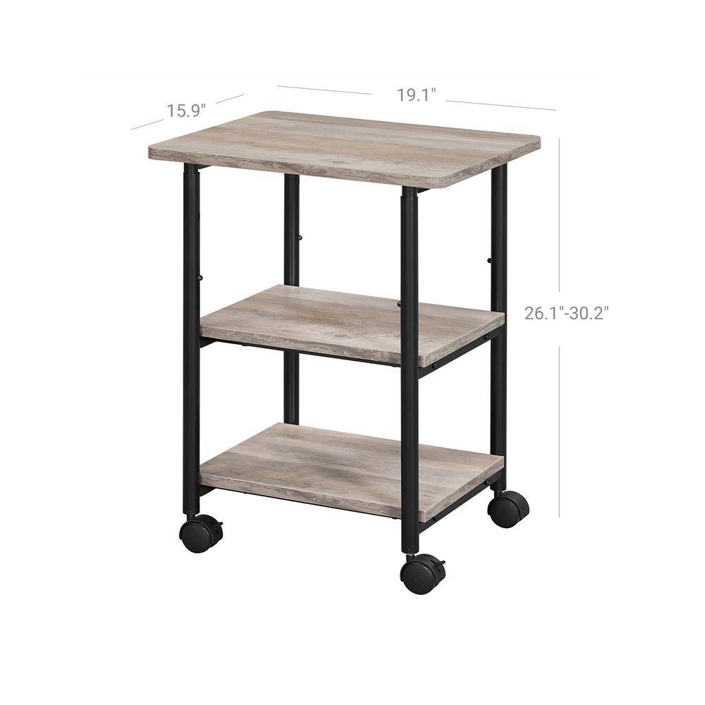 FaFurn Modern Printer Stand - Gray, Metal