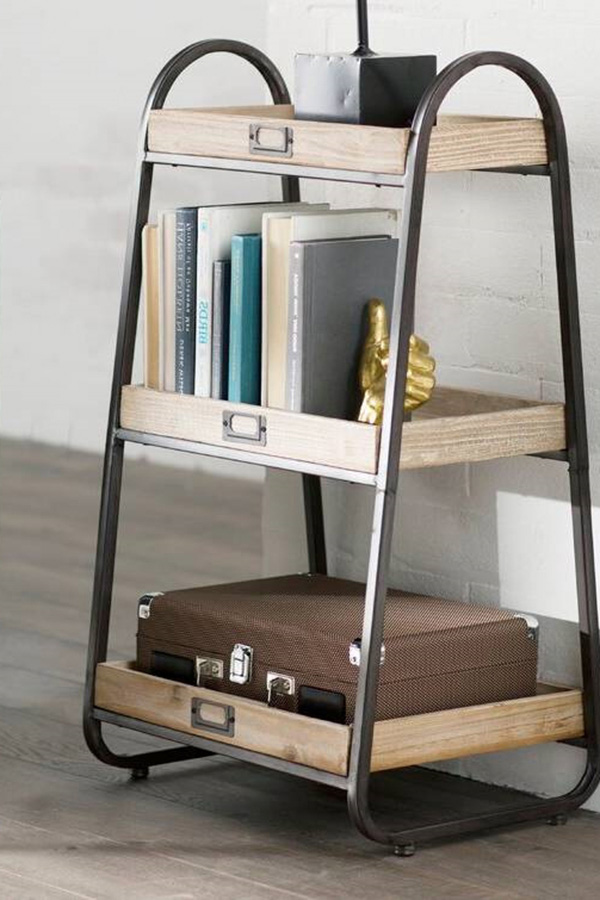 FaFurn - Industrial Freestanding 3-Tier Bathroom Storage Shelving Unit