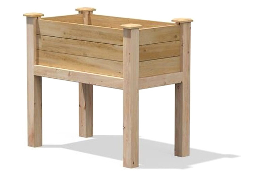 FaFurn - 32 in X 16 in X 31 in Elevated Cedar Wood Raised Garden Bed