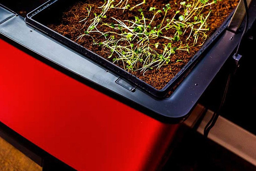 FaFurn - Red Mobile 33.5 in X 24.25 in X 23 in Self Watering Raised Garden On Wheels