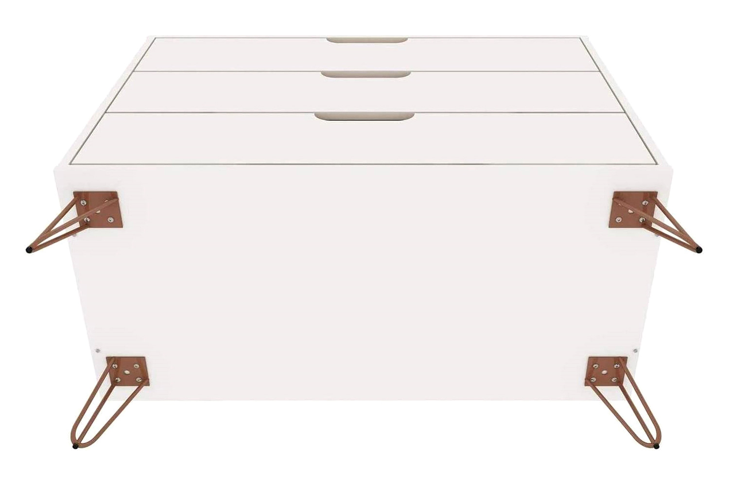 FaFurn Modern Scandinavian Style Bedroom 3-Drawer Dresser - White