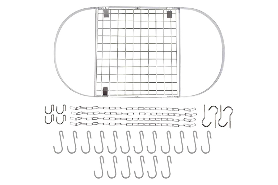FaFurn - Modern Ceiling Mounted Stainless Steel Oval Hanging Pot Rack