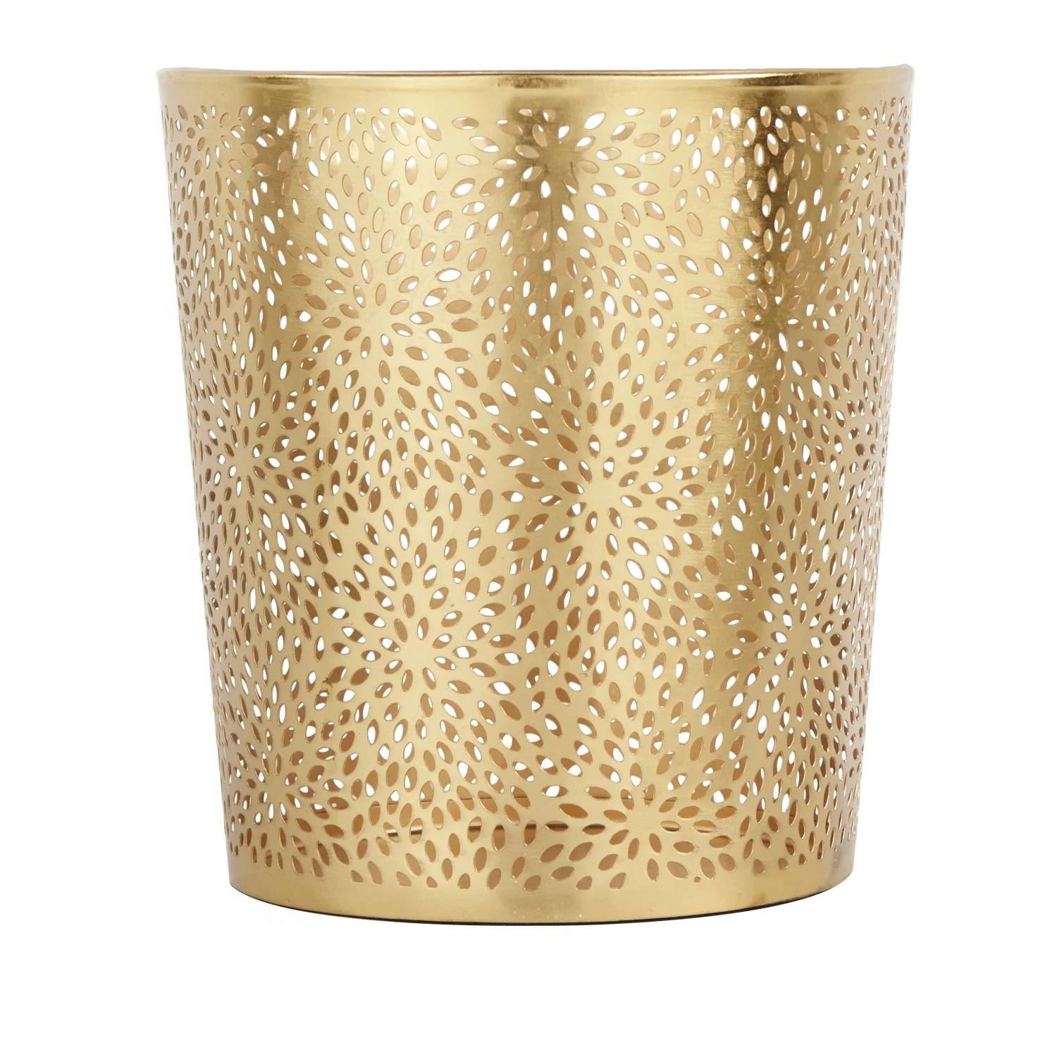 FaFurn - 1,3 Gallon Trash Can in Gold