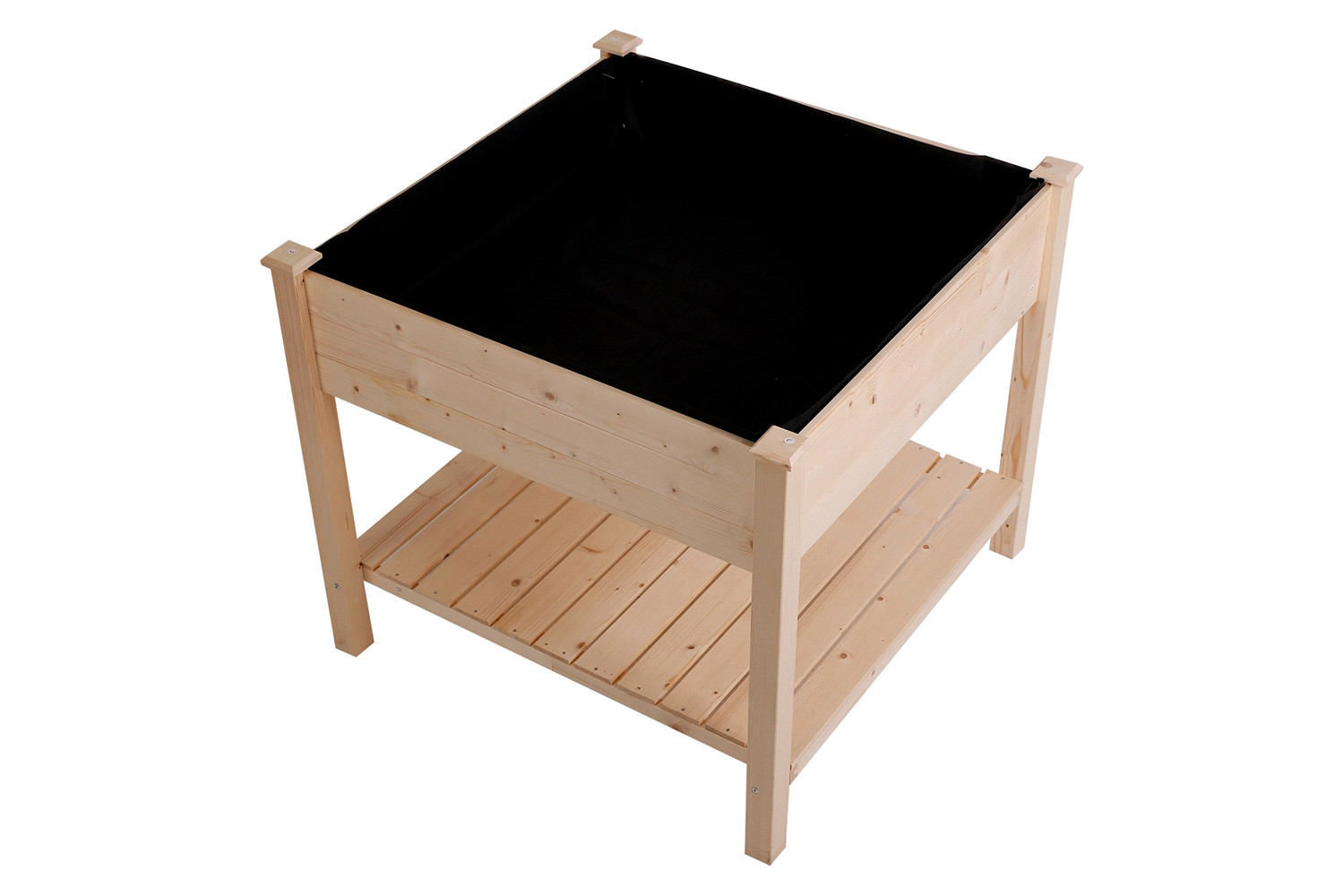 FaFurn - Farmhome Square Fir Wooden Raised Garden Planter Box