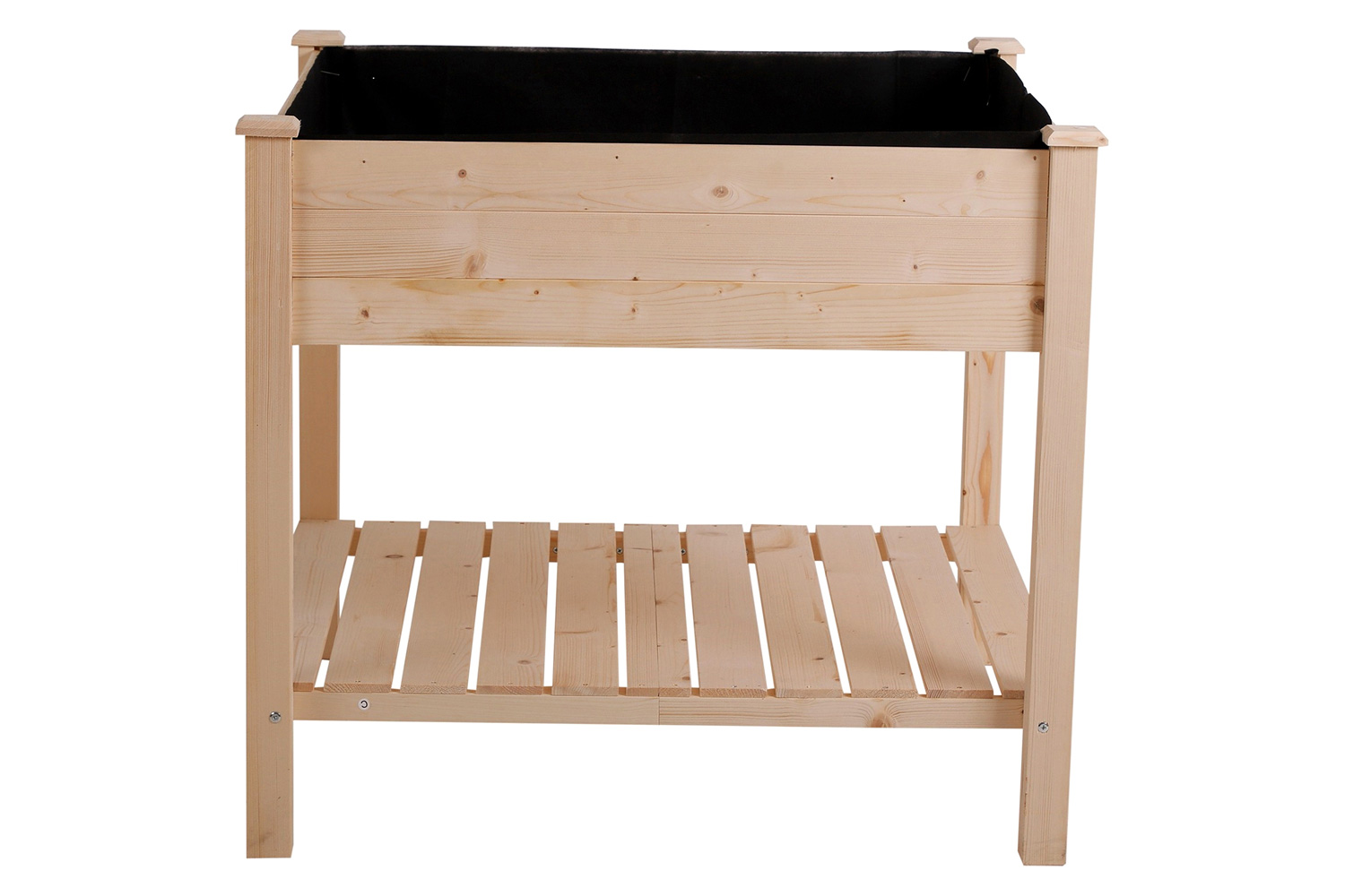FaFurn - Farmhome Square Fir Wooden Raised Garden Planter Box