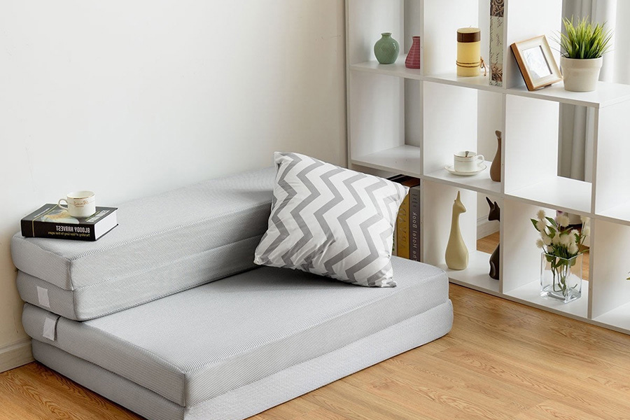 FaFurn - Queen Size 4-Inch Thick Folding Guest Bed Mattress