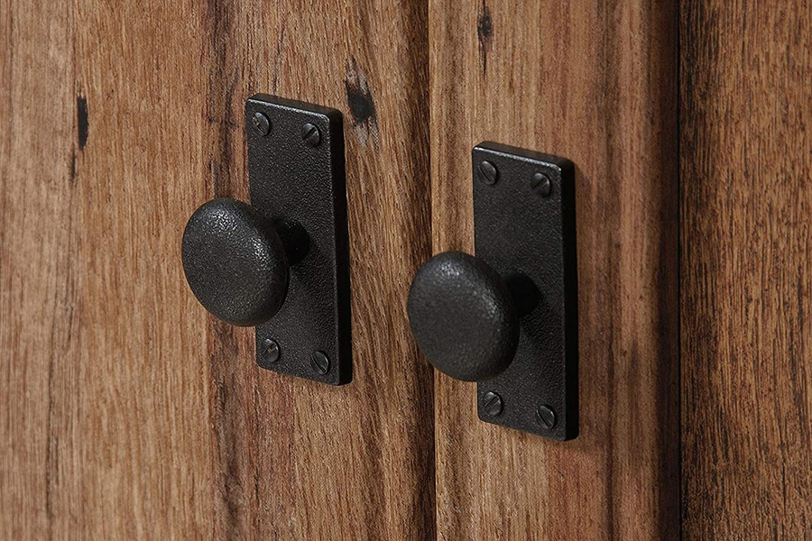 FaFurn - Rustic Oak Drawer and Garment Rod Wardrobe Armoire