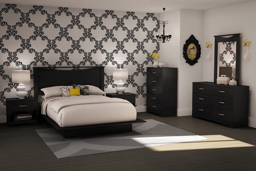 FaFurn - Modern 5-Drawer Bedroom Chest in Wood Finish
