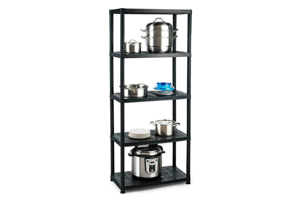 FaFurn - 5-Tier Garage Storage Shelf in Black, Metal