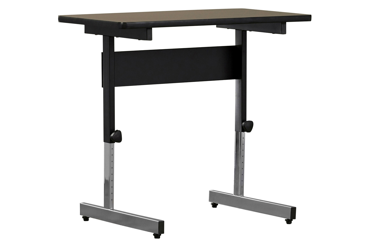 FaFurn - Stand Up Desk Adjustable Height Sitting Standing Writing Table in Walnut