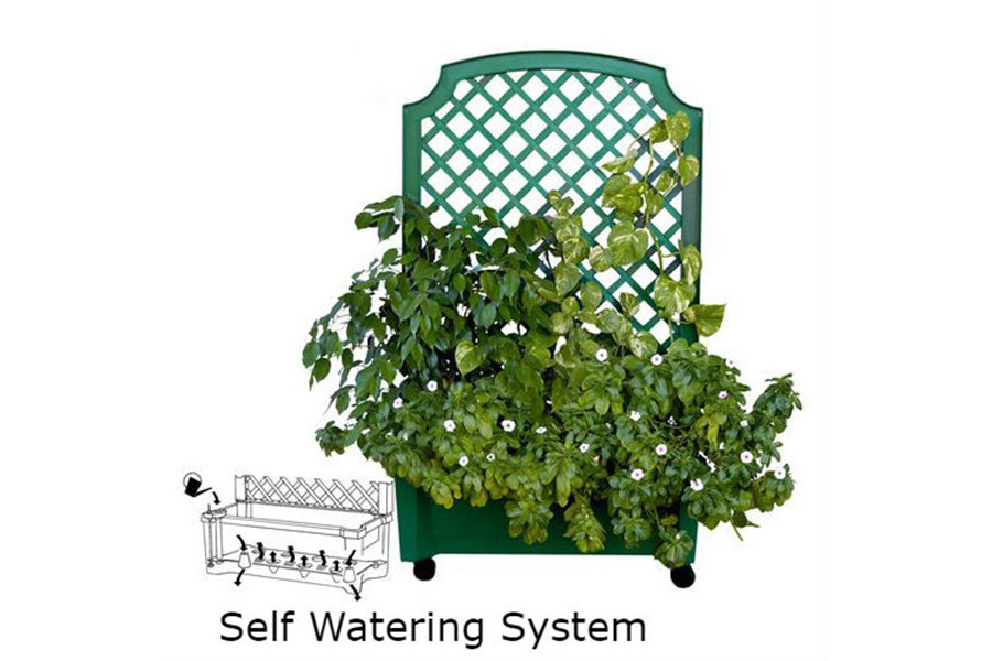 FaFurn - Indoor/Outdoor Polypropylene Wheeled Trellis Planter