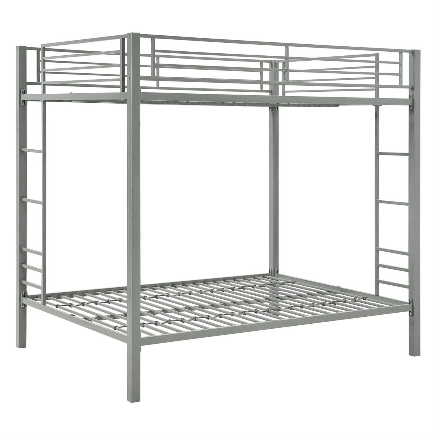 FaFurn Modern Twin Size Bunk Bed - Silver, Metal