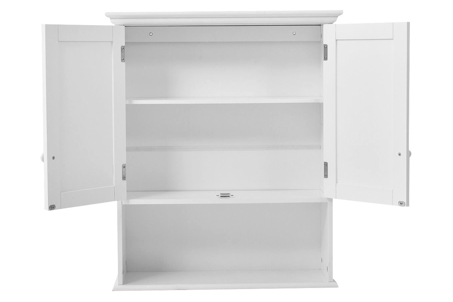 FaFurn - White Wall Mount Bathroom Cabinet with Storage Shelf