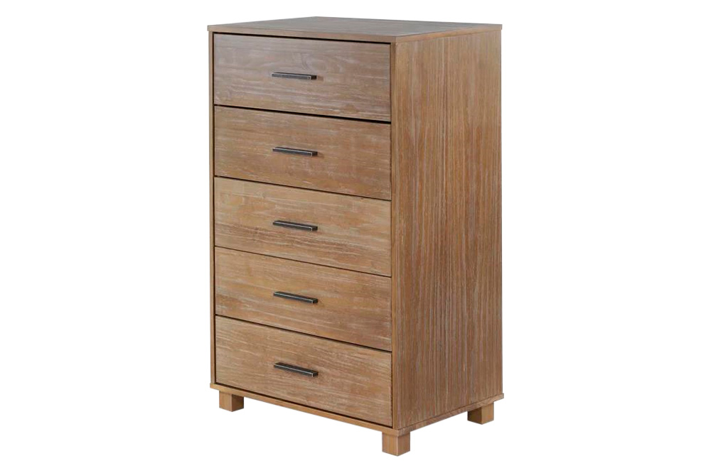 FaFurn Modern Farmhouse Solid 5 Drawers Chest - Pine, Wood