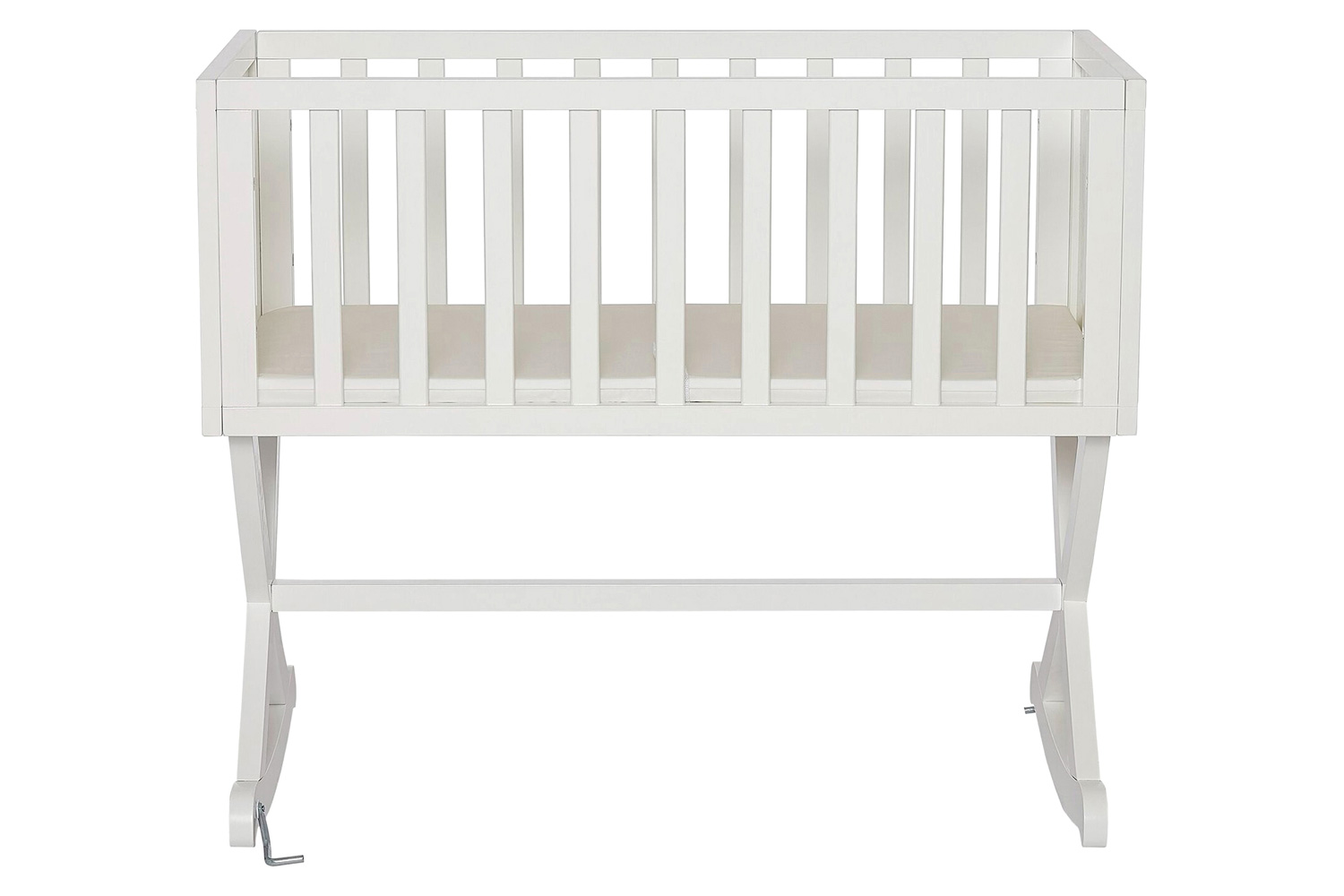 FaFurn - Solid Wood Rocking Baby Glider Cradle with Crib Mattress