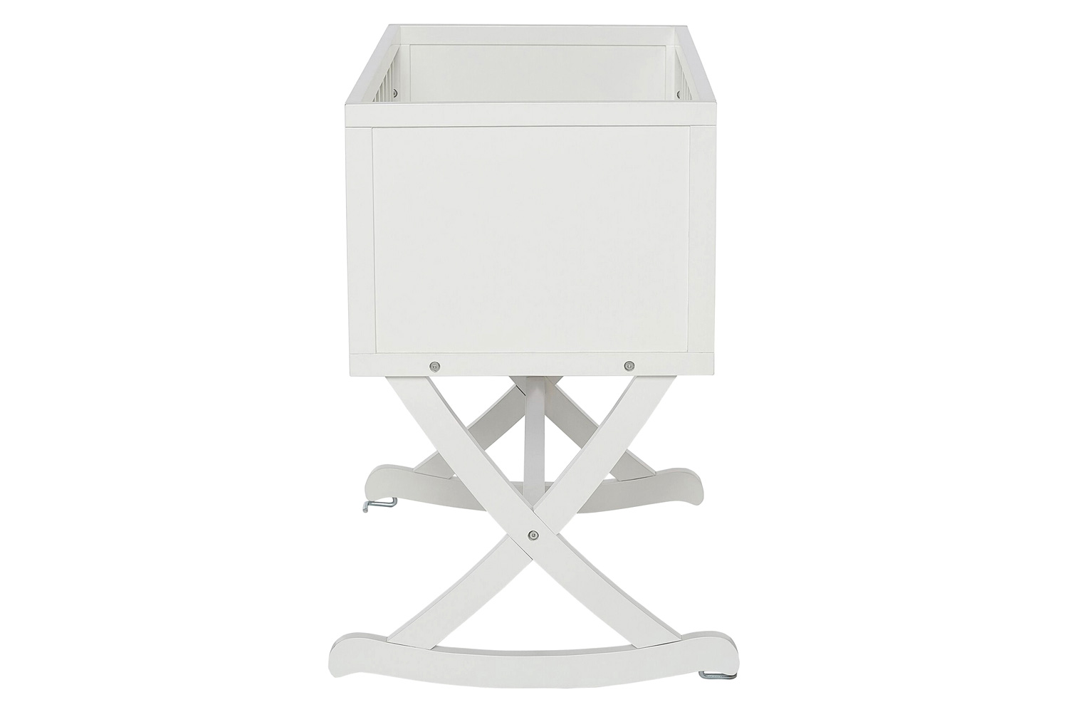 FaFurn Solid Wood Rocking Baby Glider Cradle with Crib Mattress - White