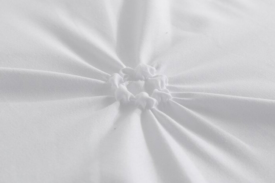 FaFurn All Season Pleated Hypoallergenic Microfiber Reversible 3 Piece Comforter Set - White, King Size