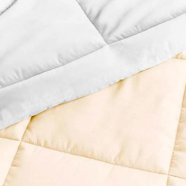 FaFurn Twin/Twin XL Size 2-Piece Reversible Comforter Set - White/Cream, Microfiber