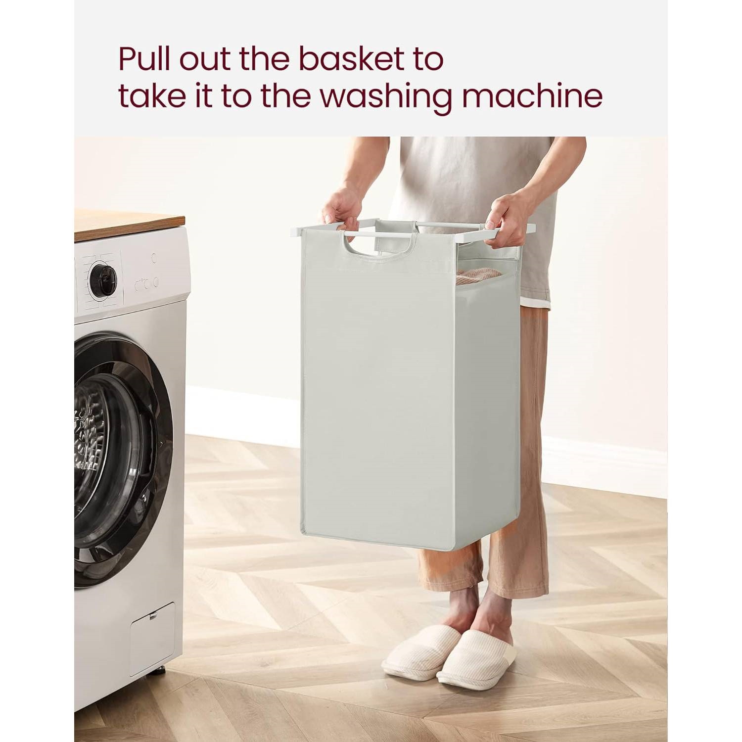 FaFurn 2-Basket Laundry Hamper Sorter with Removable Bags and Top Storage Shelf - White